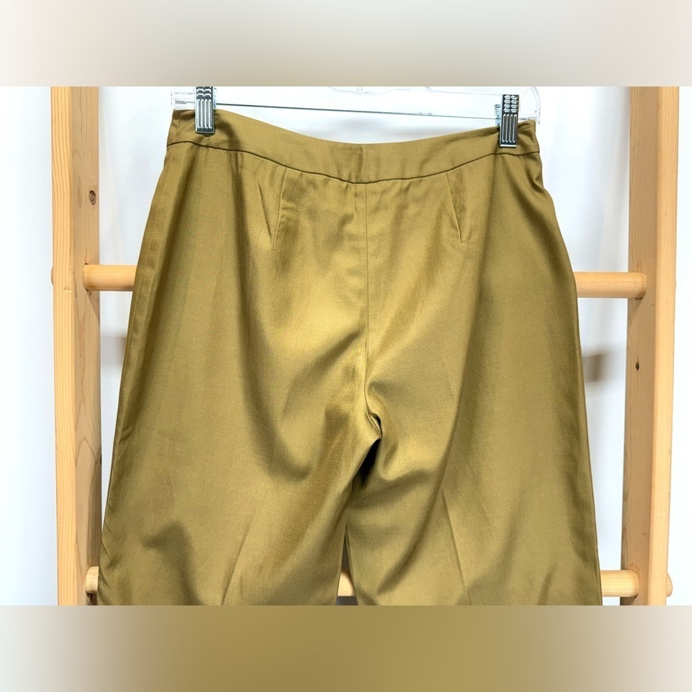 PECK & PECK Bronze‎ brown Silk & Cotton Capri pants size 2. - Picture 4 of 11
